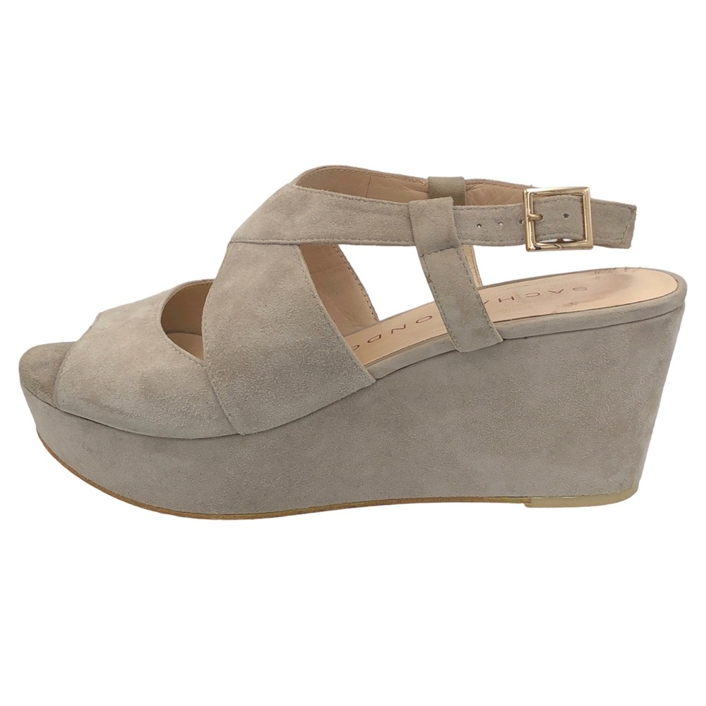 Sacha London Tan Suede Platform Wedges Heels Size 9